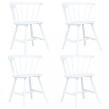 vidaXL 4 darab fehér tömör gumifa étkezőszék bútor