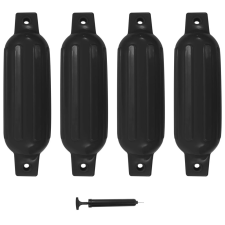 vidaXL 4 darab fekete PVC csónak ütköző 41 x 11,5 cm horgászkiegészítő
