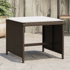 vidaXL 4 db barna polyrattan kerti szék párnával 40x40x35 cm kerti bútor