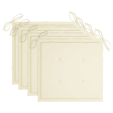 vidaXL 4 db bézs párna kerti székhez 50 x 50 x 4 cm kerti bútor