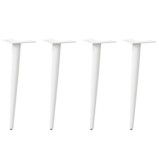 vidaXL 4 db fehér acél dohányzóasztal lábak kúpos alakú 42-43 cm bútor