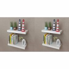  vidaXL 4 db fehér fali polc 40 cm bútor
