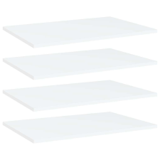 vidaXL 4 db fehér forgácslap könyvespolc 60 x 40 x 1,5 cm bútor