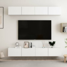 vidaXL 4 db fehér forgácslap TV-szekrény 100 x 30 x 30 cm bútor