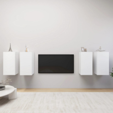 vidaXL 4 db fehér forgácslap TV-szekrény 30,5 x 30 x 60 cm bútor