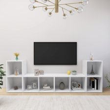 vidaXL 4 db fehér forgácslap TV-szekrény 72 x 35 x 36,5 cm bútor
