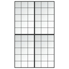 vidaXL 4 db fekete fém fali tükör 100x60 cm (3189037) bútor