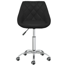vidaXL 4 db fekete forgó műbőr étkezőszék (3088666) bútor