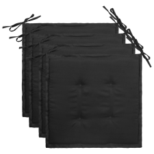 vidaXL 4 db fekete párna kerti székhez 40 x 40 x 3 cm kerti dekoráció