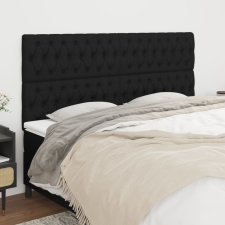 vidaXL 4 db fekete szövet fejtámla 100x7x78/88 cm ágy és ágykellék