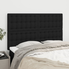 vidaXL 4 db fekete szövet fejtámla 72 x 5 x 78/88 cm ágy és ágykellék
