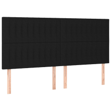 vidaXL 4 db fekete szövet fejtámla 90x5x78/88 cm (3116586) ágy és ágykellék