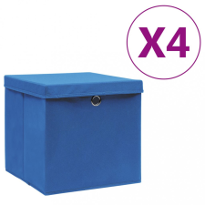 vidaXL 4 db kék fedeles tárolódoboz 28 x 28 x 28 cm bútor