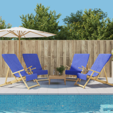 vidaXL 4 db királykék 400 GSM szövet strandtörölköző 60 x 135 cm lakástextília