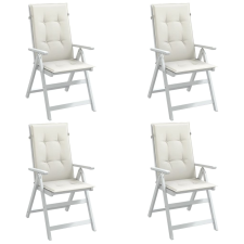 vidaXL 4 db krémszínű szövet magas háttámlájú székpárna 120x50x4 cm lakástextília