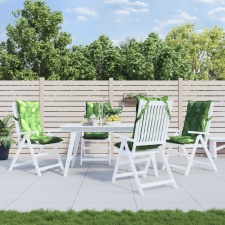 vidaXL 4 db levélmintás oxford szövet magas háttámlájú székpárna lakástextília