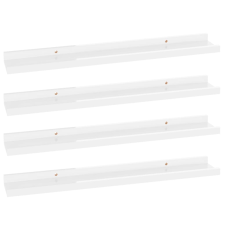 vidaXL 4 db magasfényű fehér fali polc 60 x 9 x 3 cm (326654) bútor