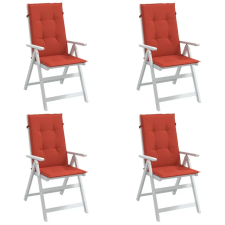 vidaXL 4 db melange piros szövet magas háttámlájú székpárna 120x50x4cm kerti bútor