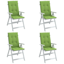 vidaXL 4 db melange zöld szövet magas háttámlájú székpárna 120x50x4 cm kerti bútor