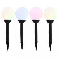 vidaXL 4 db napelemes kültéri LED gömblámpa, 15 cm RGB kültéri világítás