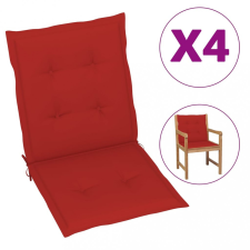 vidaXL 4 db piros kerti székpárna 100 x 50 x 4 cm kerti bútor