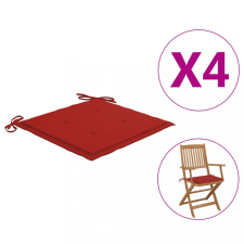 vidaXL 4 db piros kerti székpárna 40 x 40 x 4 cm (47593) lakástextília