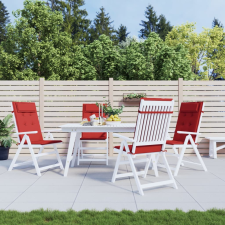 vidaXL 4 db piros oxford-szövet magas háttámlájú székpárna lakástextília