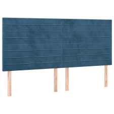 vidaXL 4 db sötétkék bársony fejtámla 90x5x78/88 cm (3116536) ágy és ágykellék