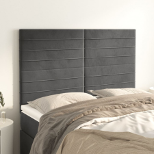 vidaXL 4 db sötétszürke bársony fejtámla 72 x 5 x 78/88 cm ágy és ágykellék