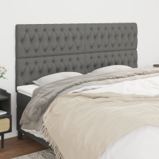 vidaXL 4 db sötétszürke szövet fejtámla 90x7x78/88 cm ágy és ágykellék