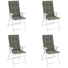 vidaXL 4 db sötétszürke szövet magas háttámlájú székpárna 120x50x4 cm kerti bútor