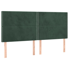 vidaXL 4 db sötétzöld bársony fejtámla 100x5x78/88 cm (3116261) ágy és ágykellék
