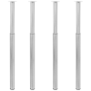 vidaXL 4 db szálcsiszolt nikkel teleszkópos asztalláb 710 mm - 1100 mm