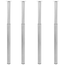 vidaXL 4 db szálcsiszolt nikkel teleszkópos asztalláb 710 mm - 1100 mm bútor