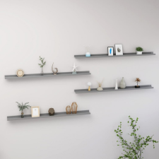 vidaXL 4 db szürke fali polc 115 x 9 x 3 cm bútor