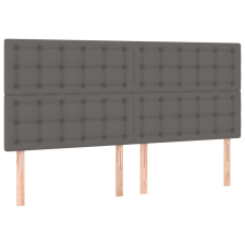 vidaXL 4 db szürke műbőr fejtámla 90x5x78/88 cm (3116438) ágy és ágykellék
