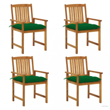 vidaXL 4 db tömör akácfa kerti szék párnával kerti bútor