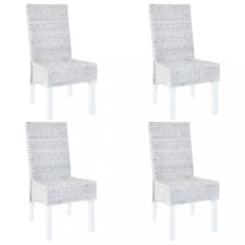 vidaXL 4 db világosbarna Kubu rattan és mangófa étkezőszék bútor