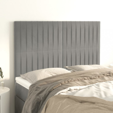 vidaXL 4 db világosszürke bársony fejtámla 72 x 5 x 78/88 cm ágy és ágykellék
