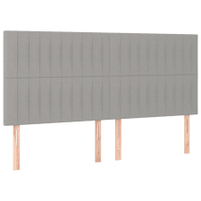 vidaXL 4 db világosszürke szövet fejtámla 100x5x78/88 cm (3116592) ágy és ágykellék