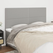 vidaXL 4 db világosszürke szövet fejtámla 80 x 5 x 78/88 cm ágy és ágykellék