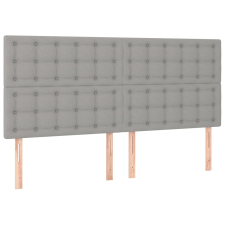 vidaXL 4 db világosszürke szövet fejtámla 90x5x78/88 cm (3116780) ágy és ágykellék