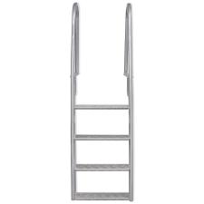 vidaXL 4-lépcsős alumínium dokk-/medencelétra 167 cm (91197) medence kiegészítő