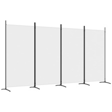 vidaXL 4 paneles fehér szövet térelválasztó 346x180 cm (350262) bútor