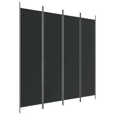 vidaXL 4 paneles fekete szövet térelválasztó 200 x 200 cm bútor