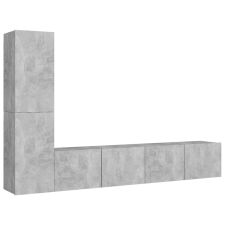 vidaXL 4 részes betonszürke forgácslap TV-szekrényszett (3079094) bútor