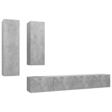 vidaXL 4 részes betonszürke forgácslap TV-szekrényszett (3079153) bútor