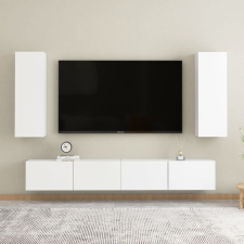 vidaXL 4 részes fehér forgácslap TV-szekrényszett bútor