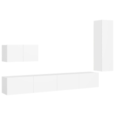 vidaXL 4 részes fehér forgácslap TV-szekrényszett (3078676) bútor