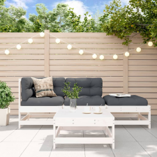 vidaXL 4 részes fehér tömör fenyőfa kerti ülőgarnitúra kerti bútor